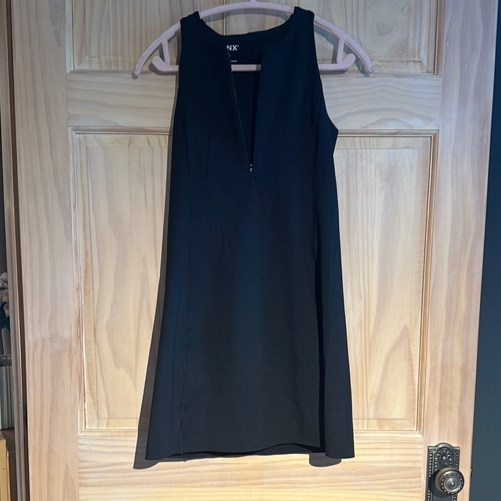 SPANX Black Sleeveless V-Neck Sheath Mini Dress sz Small